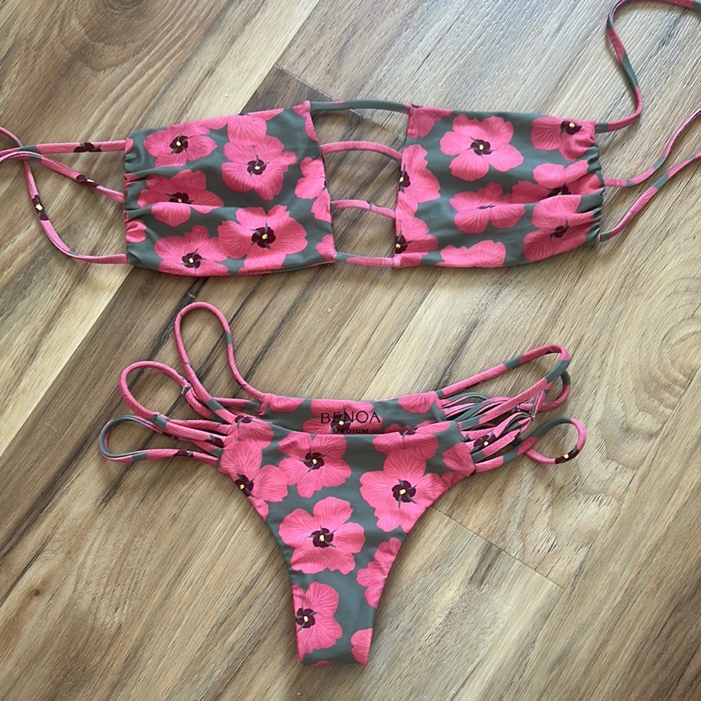 Benoa Swim Pink Floral Bikini